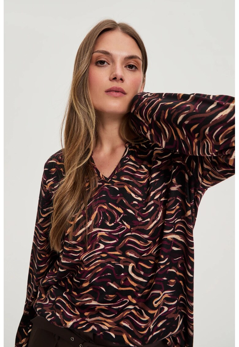 Pulover negru cu maneci lungi - Negru