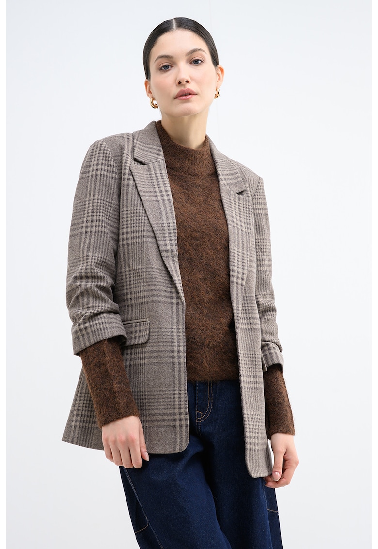 Sacou fara inchidere cu maneci trei sferturi