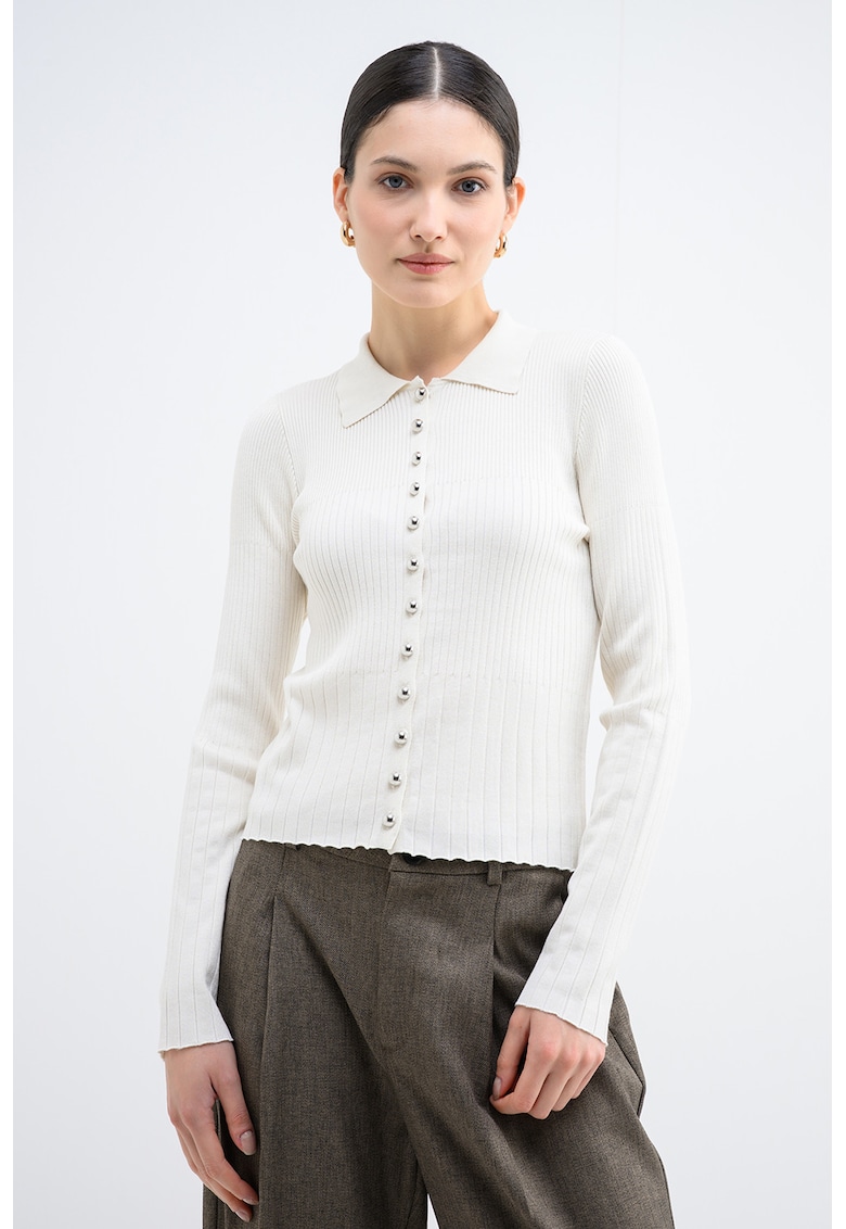 Cardigan cu maneci lungi si nasturi