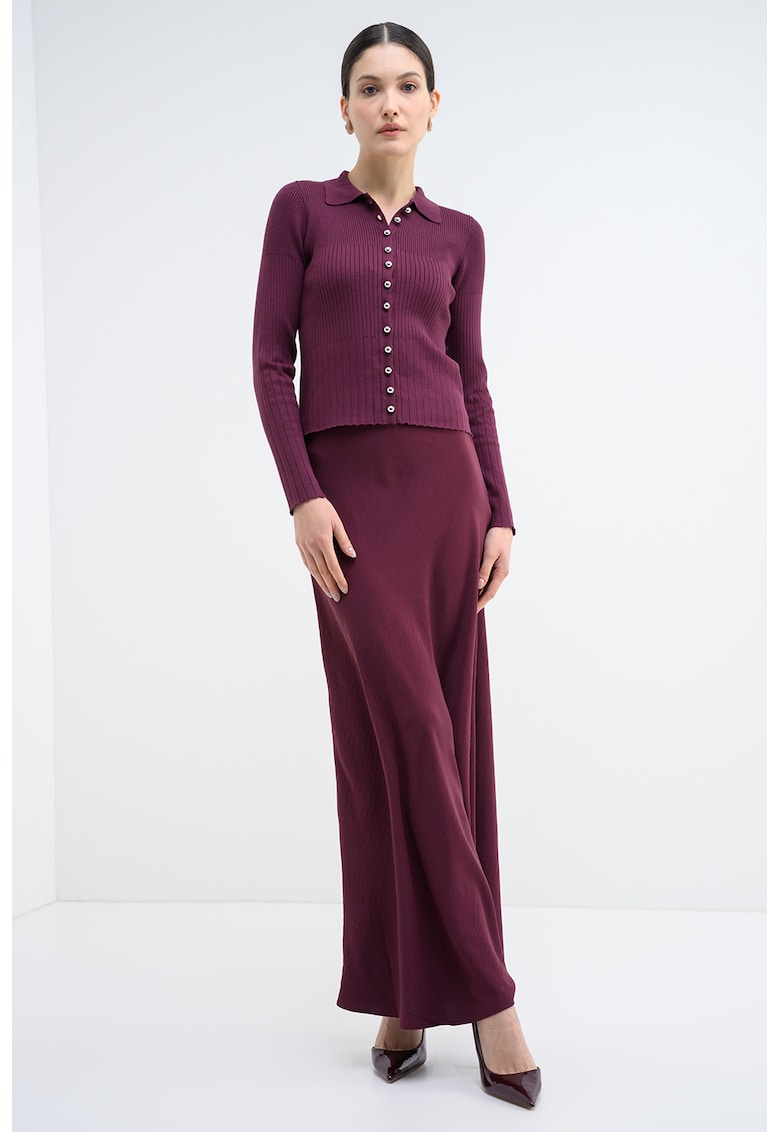 Cardigan cu maneci lungi si nasturi