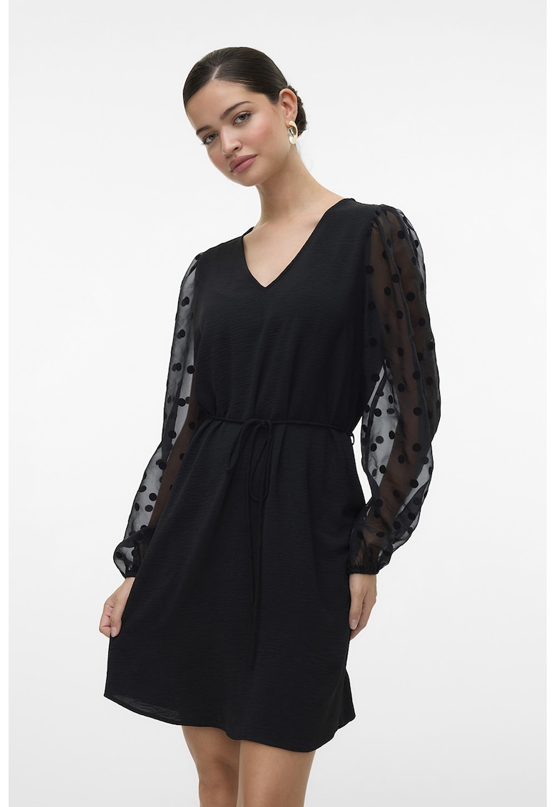 Bluza cu maneci bufante si decolteu in V