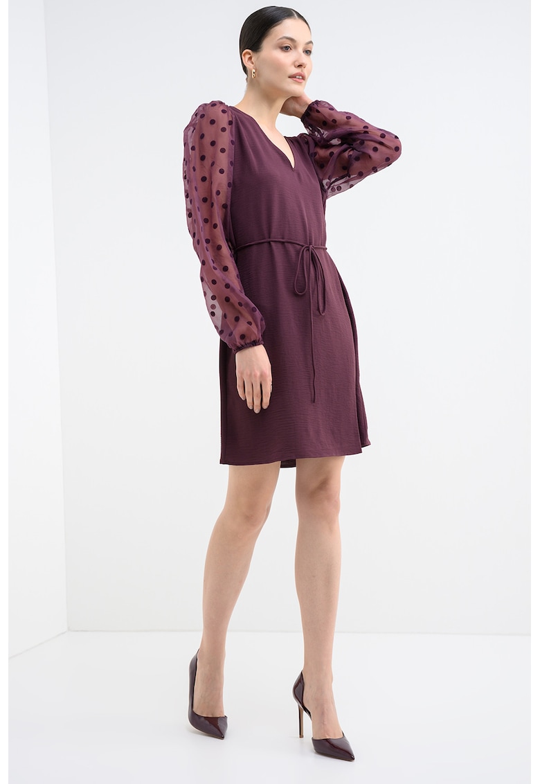 Bluza cu maneci bufante si decolteu in V