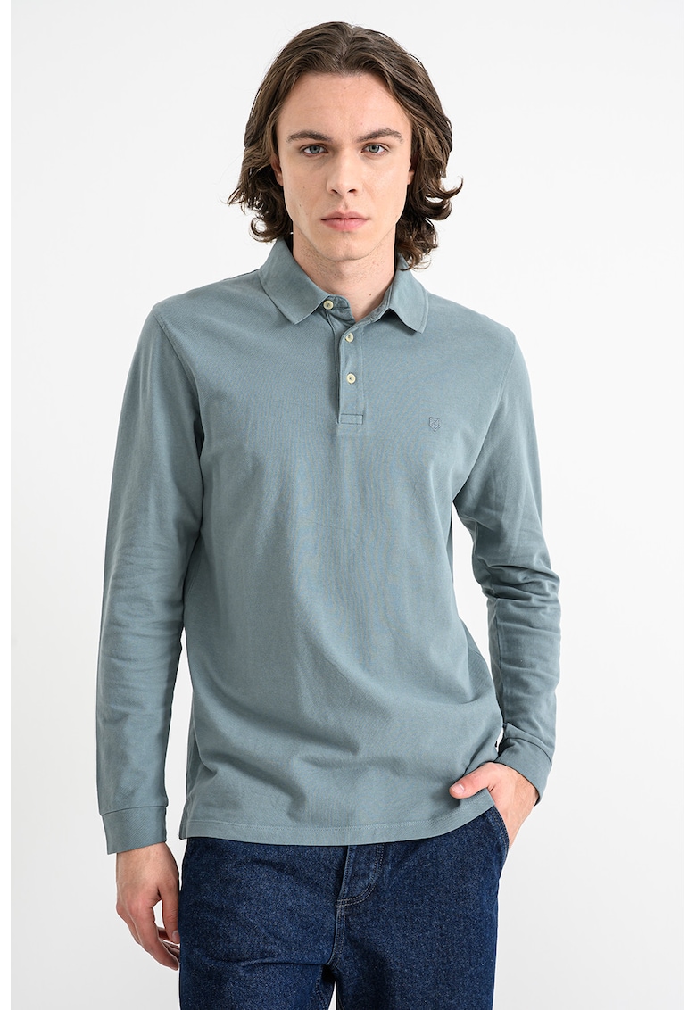 Bluza polo regular fit din bumbac pique