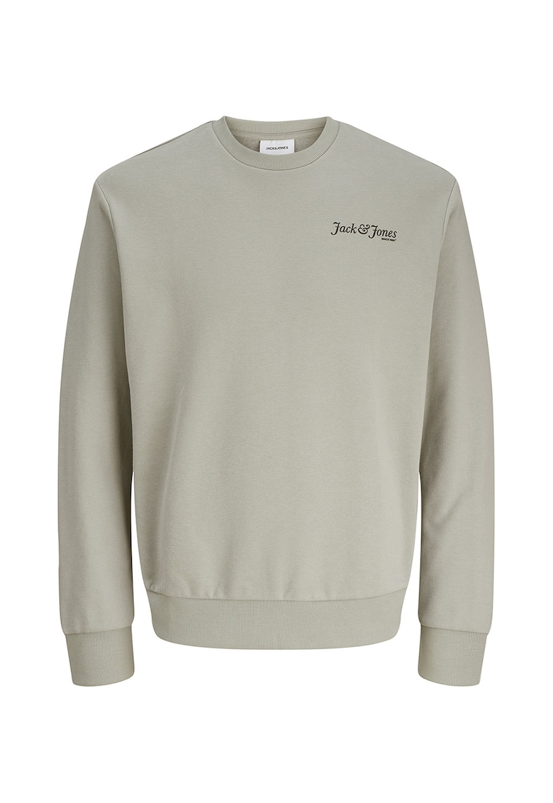 Bluza de trening cu imprimeu pe partea din spate si decolteu la baza gatului