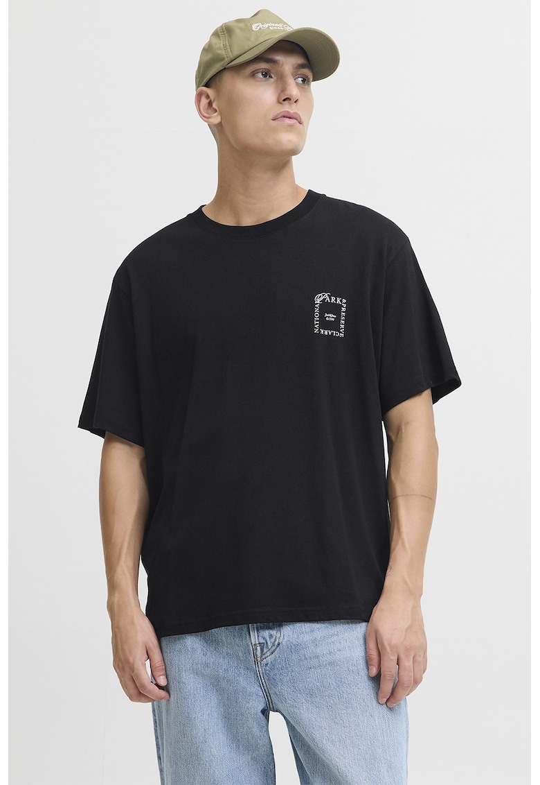 Tricou lejer cu imprimeu pe partea din spate