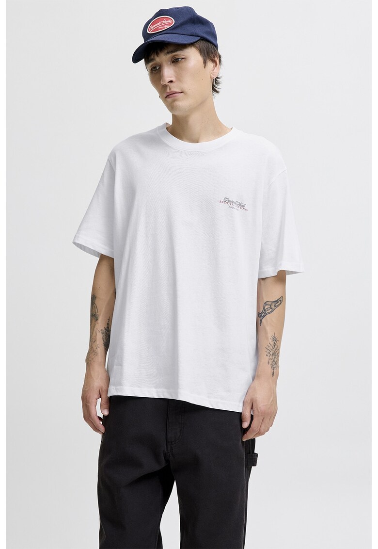 Tricou lejer cu imprimeu pe partea din spate