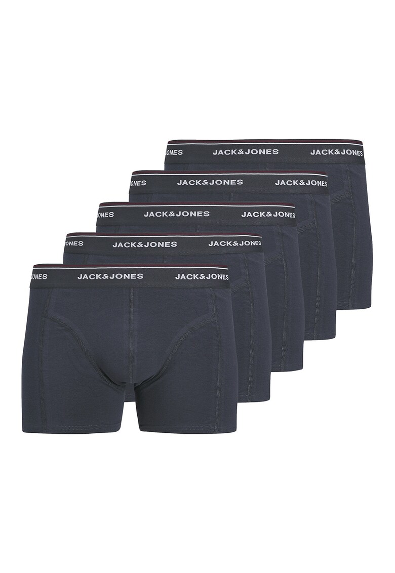 Set de boxeri cu banda logo in talie - 5 perechi