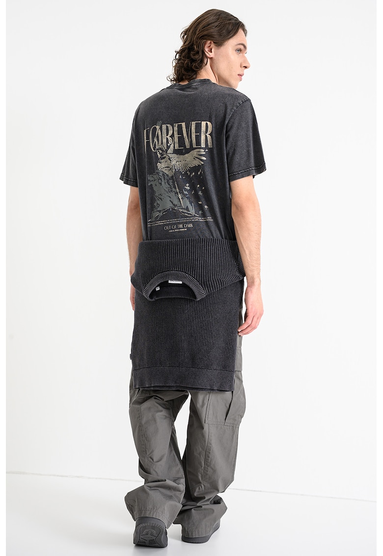 Tricou de bumbac organic cu imprimeu pe partea din spate