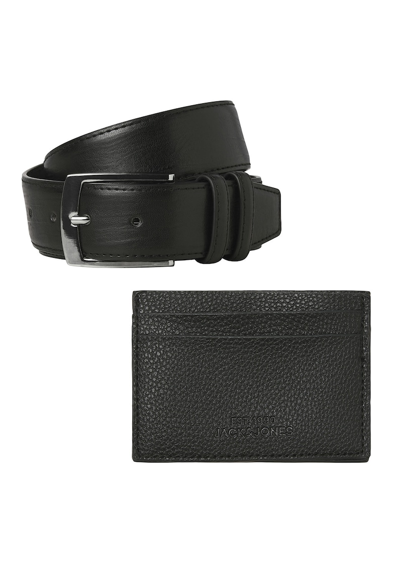 Set de portcart si curea de piele ecologica - 2 piese