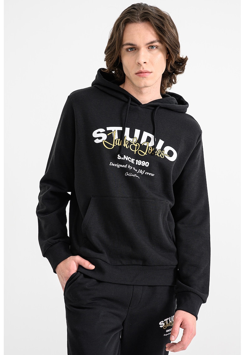 Trening din amestec de bumbac cu imprimeu si talie ajustabila