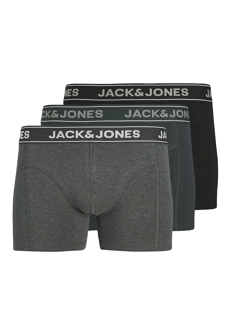 Set de boxeri cu logo - 3 perechi - Negru/Gri