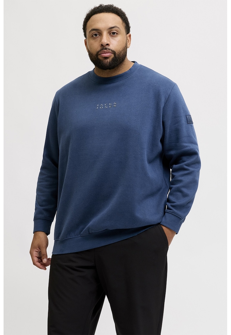 Bluza de trening din amestec de bumbac cu maneci cazute