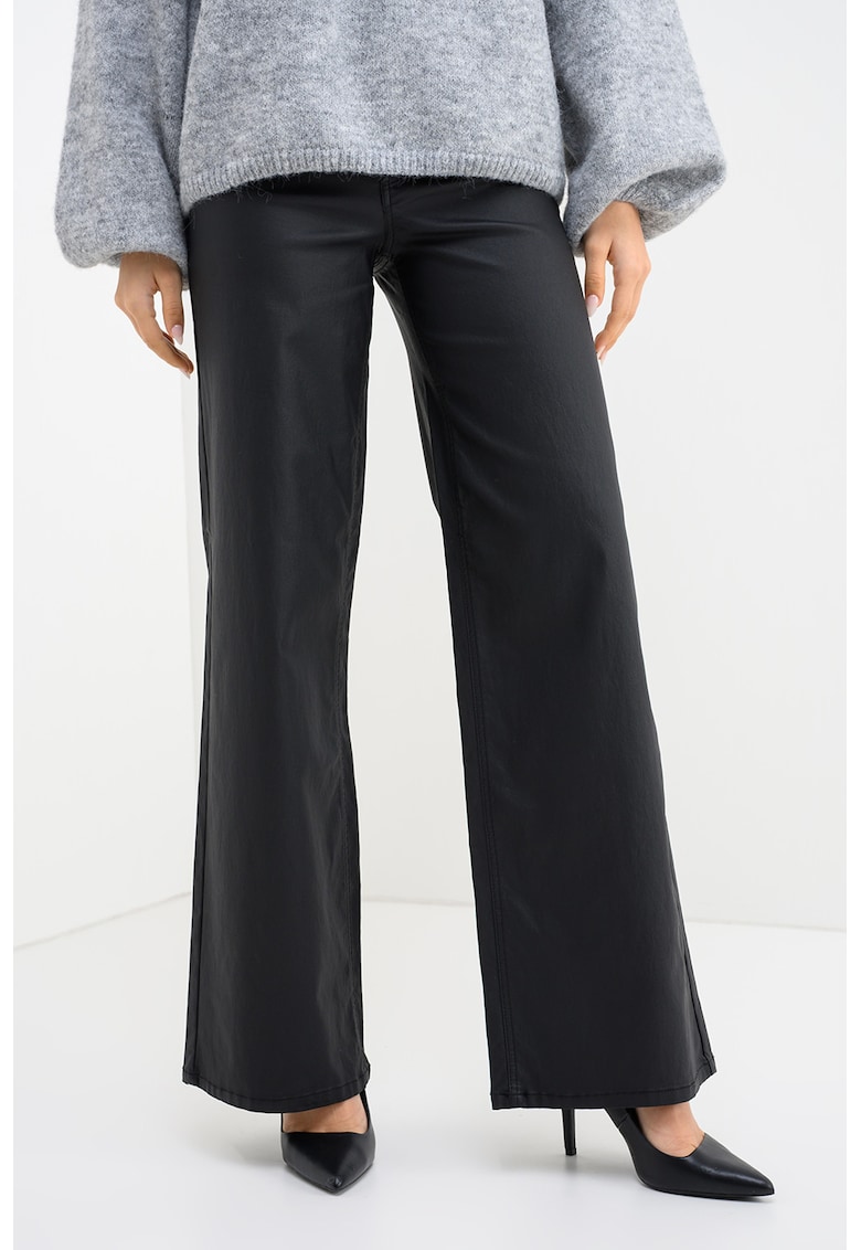 Pantaloni drepti cu talie medie