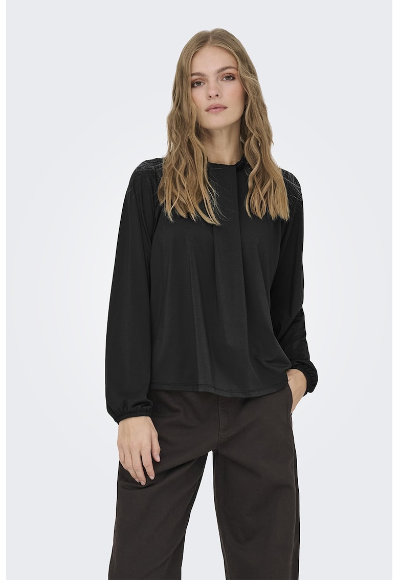 Bluza cu guler scurt si mansete elastice