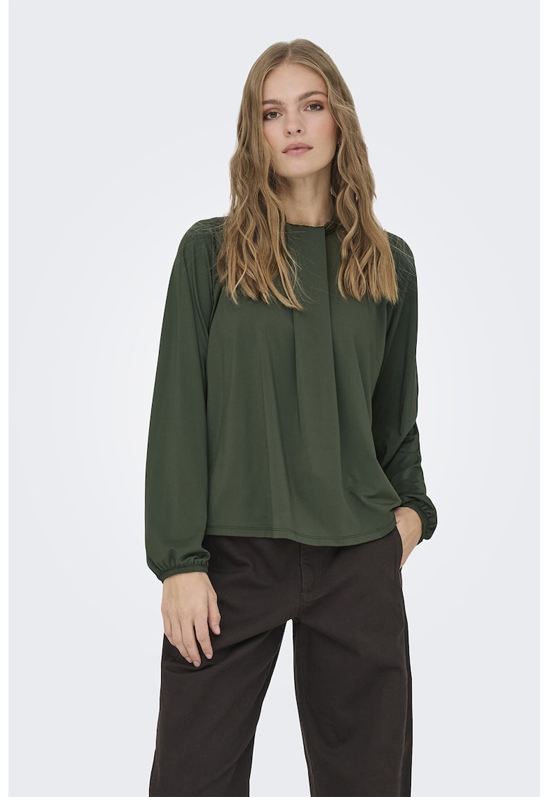 Bluza cu guler scurt si mansete elastice