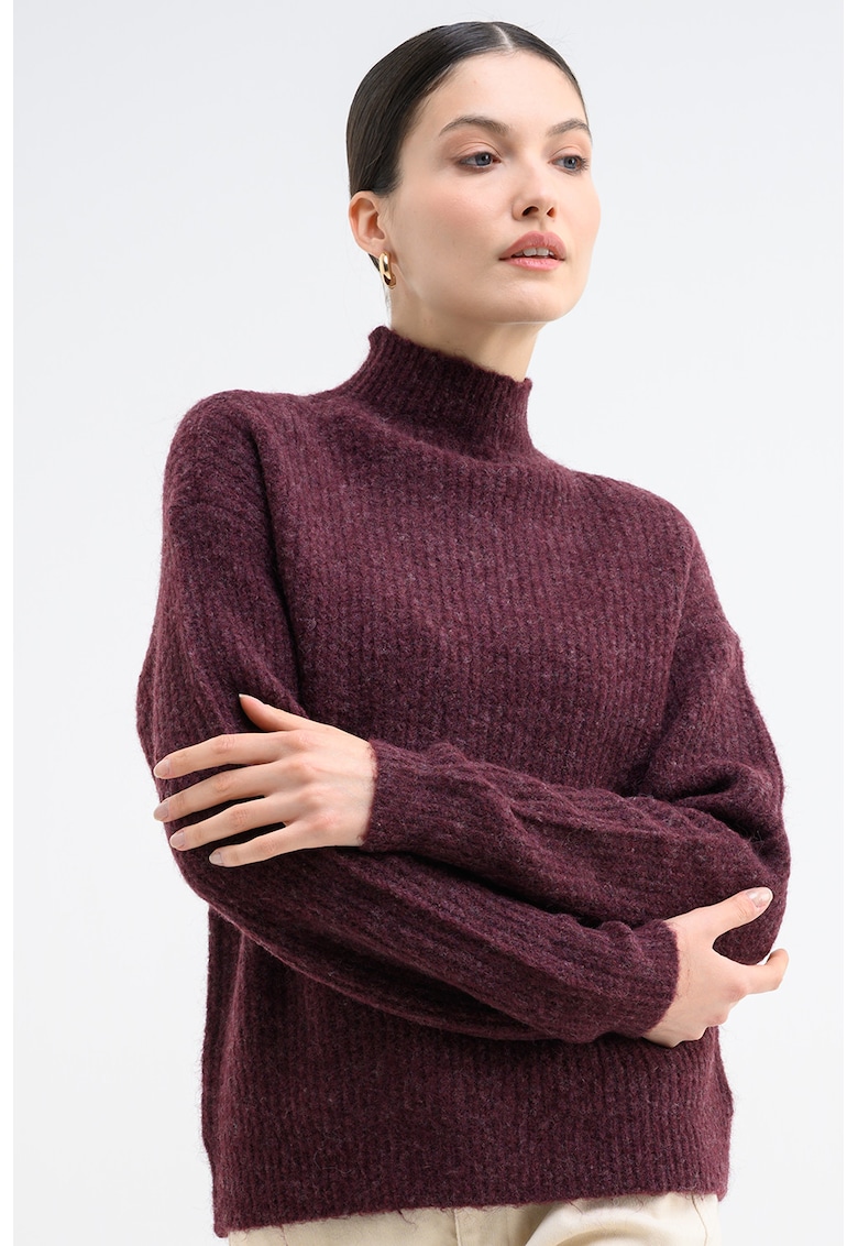 Pulover din amestec de lana cu guler inalt Sydney