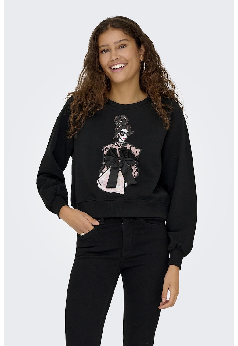 Bluza de trening din amestec de bumbac cu imprimeu grafic