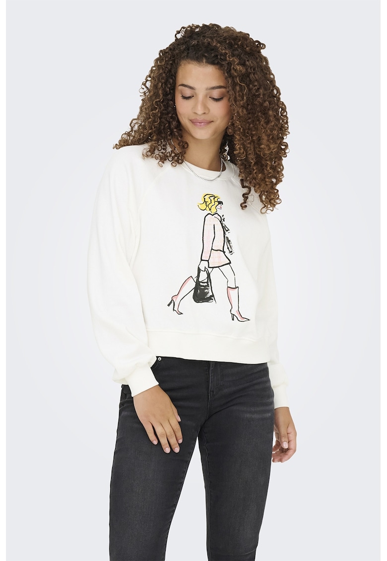 Bluza de trening din amestec de bumbac cu imprimeu grafic