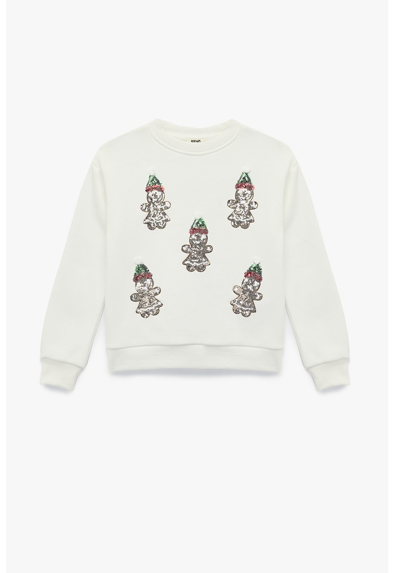 Bluza de trening din amestec de bumbac cu paiete