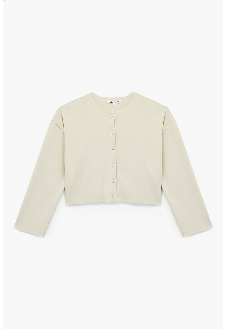 Cardigan cu decolteu la baza gatului si nasturi