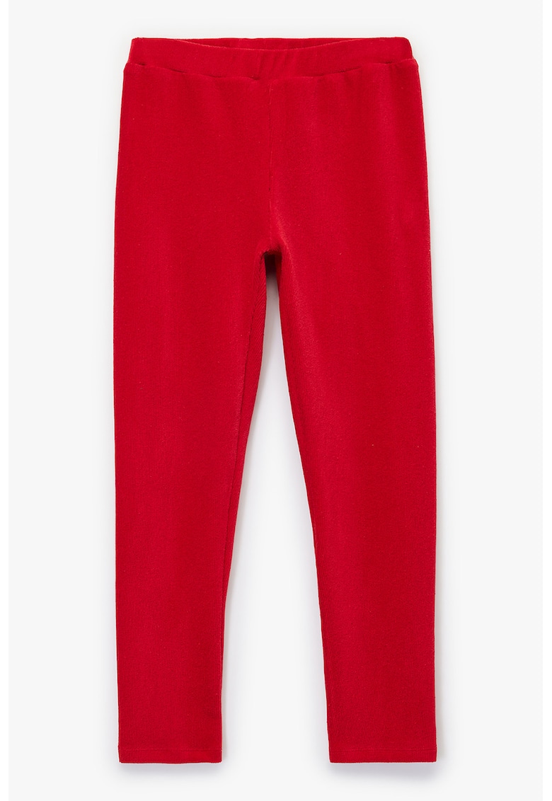 Colanti cu talie elastica - Rosu vermillion