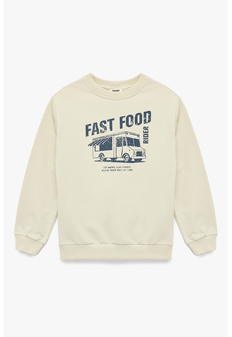 Bluza de trening din amestec de bumbac cu imprimeu