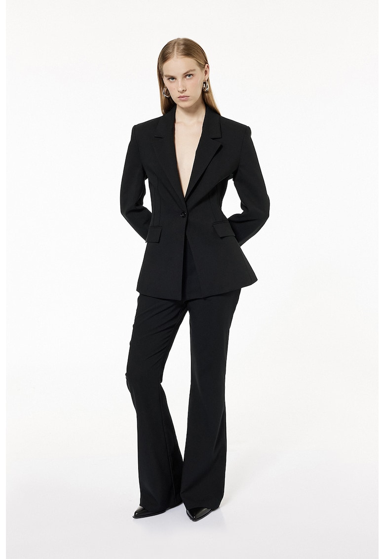 Sacou slim fit uni - Negru