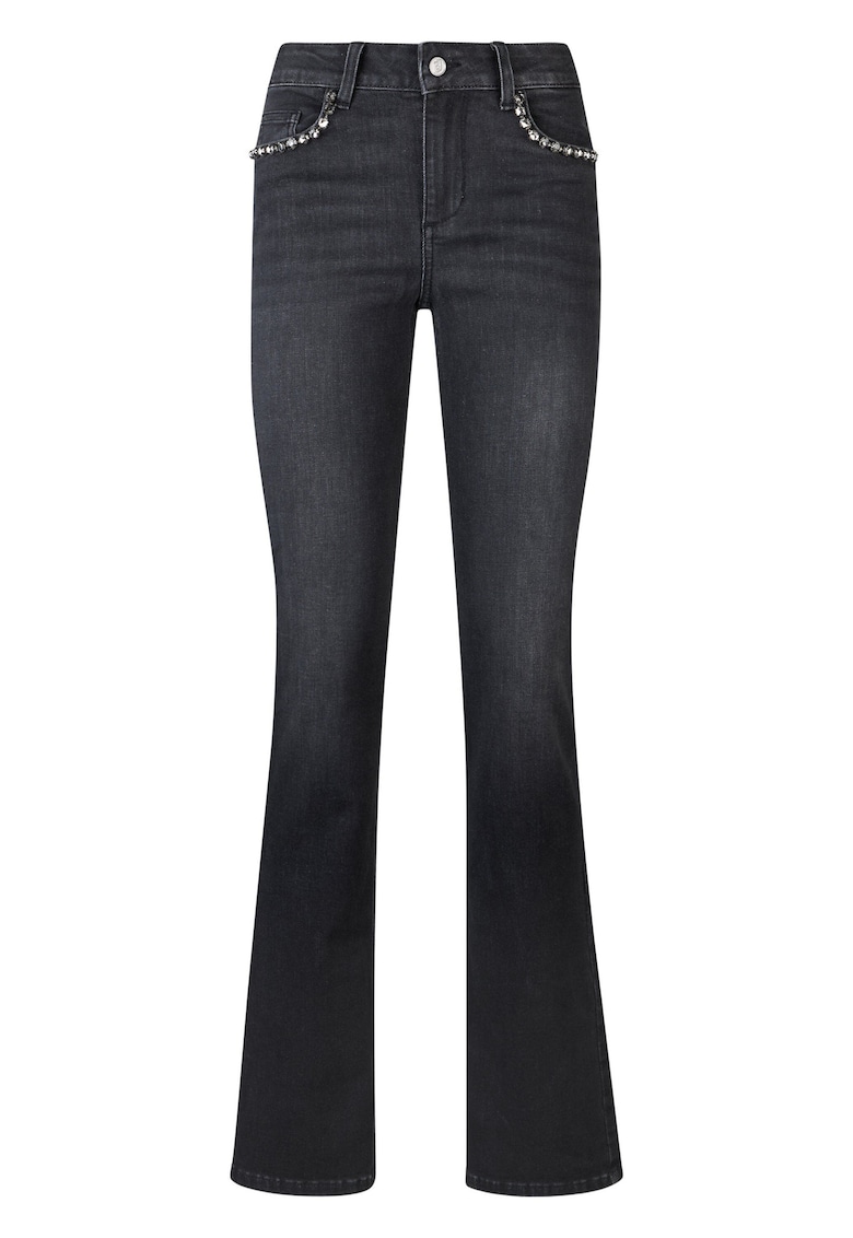 Blugi slim-fit cu strasuri