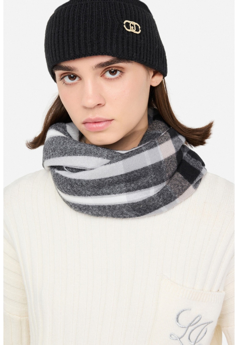 Set de caciula si fular - 2 piese - Negru