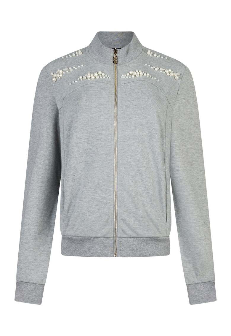 Bluza de trening cu fermoar si margele