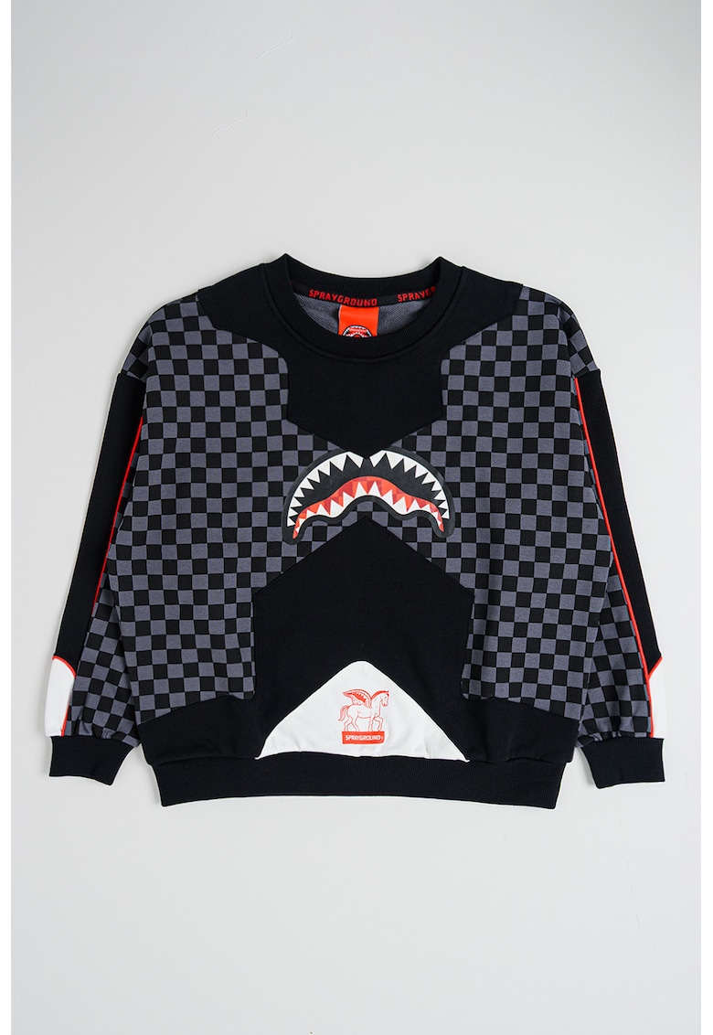 Bluza de trening din bumbac cu model in carouri Triple Decker