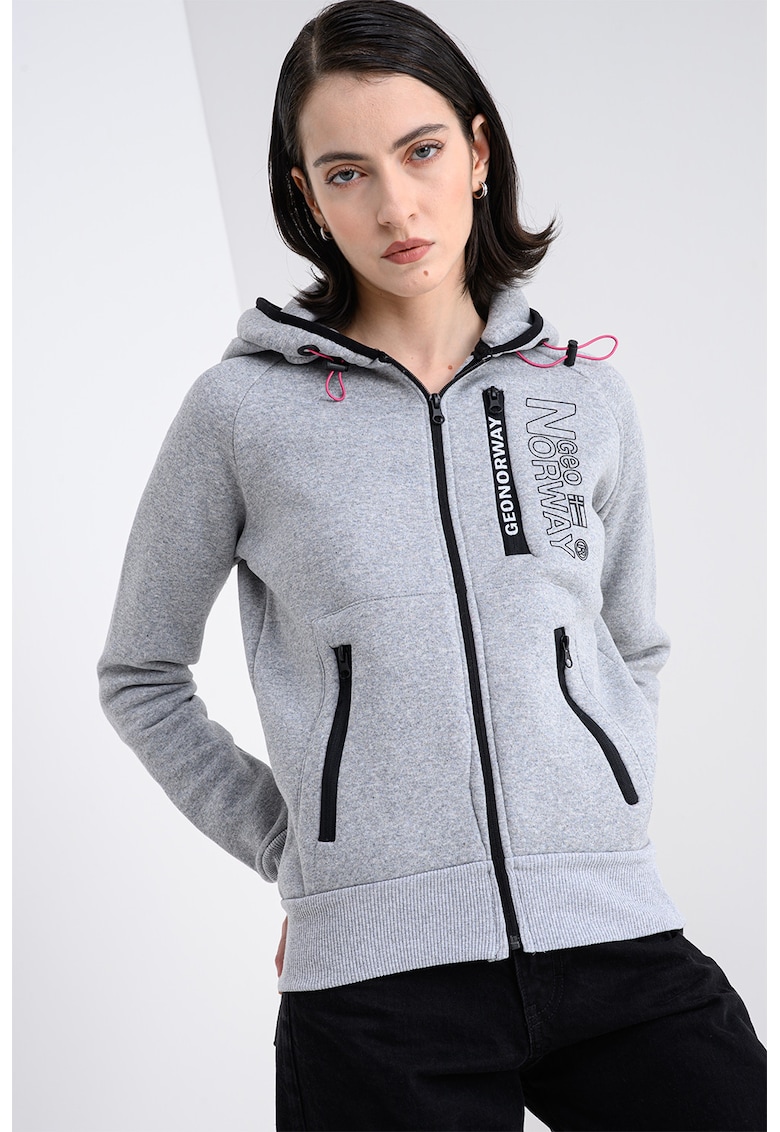 Hanorac cu fermoar si maneci raglan Fiona