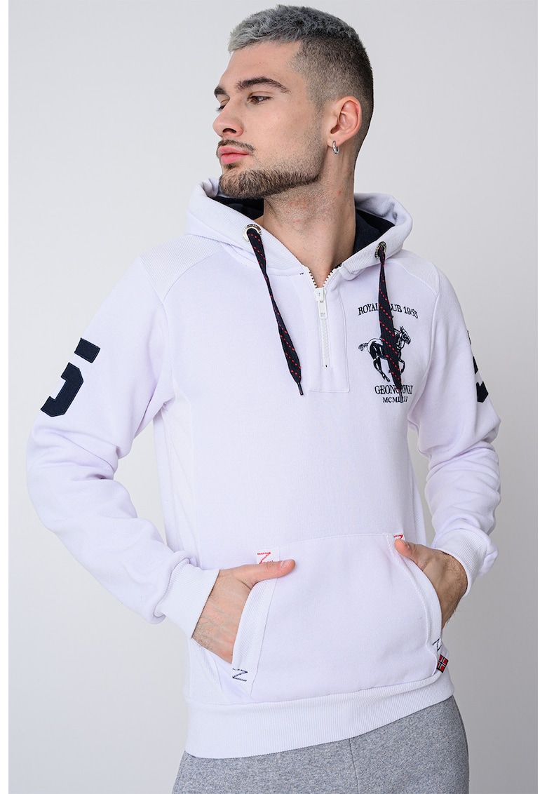 Hanorac cu logo pe piept si fermoar Floton