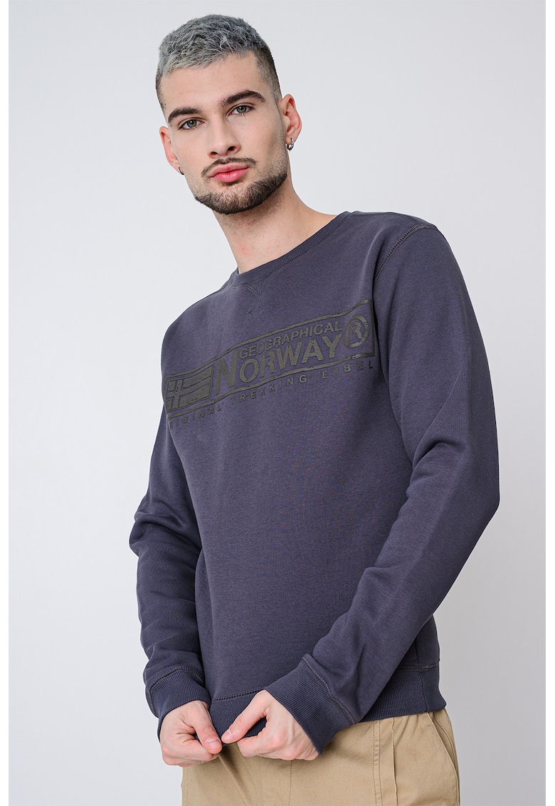 Bluza cu decolteu la baza gatului Gantoine - Gri carbune/Gri inchis