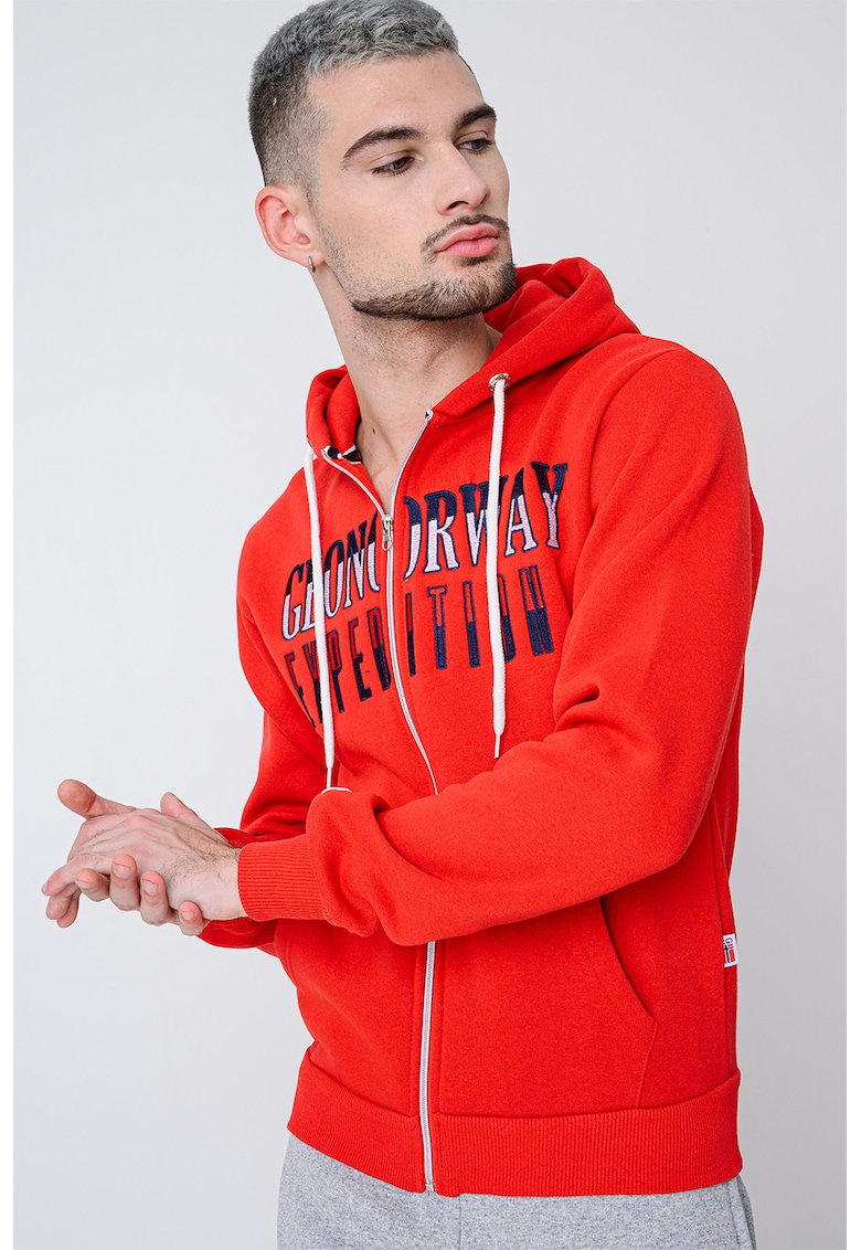 Hanorac cu logo brodat si fermoar Ghazen