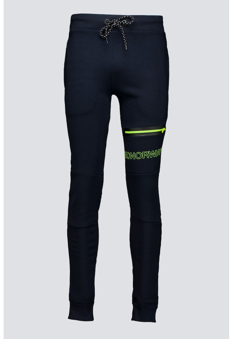 Pantaloni de trening cu logo Moltan - Bleumarin