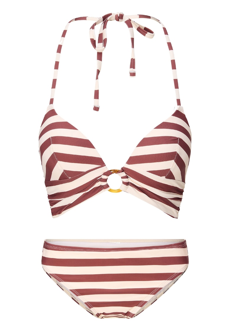 LingaDore Costum de baie cu doua piese si dungi - Maro