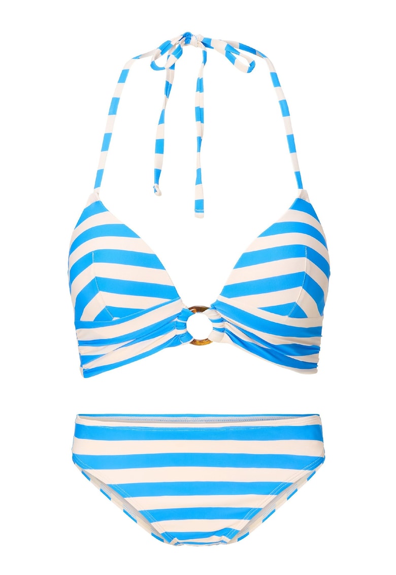 LingaDore Costum de baie cu doua piese si dungi - Albastru