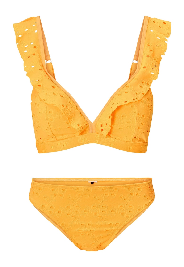LingaDore Costum de baie cu doua piese si volane - Portocaliu