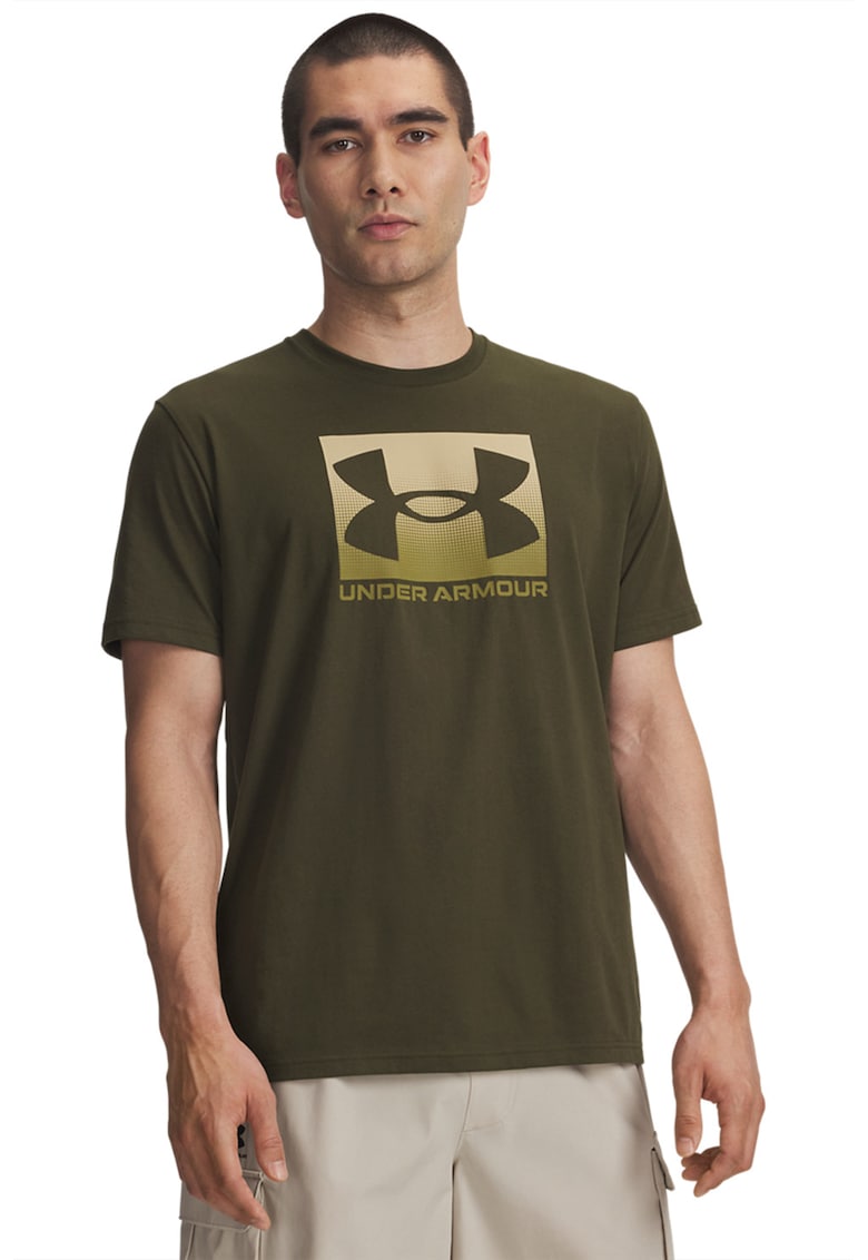 Tricou lejer cu logo Boxed - Verde masliniu