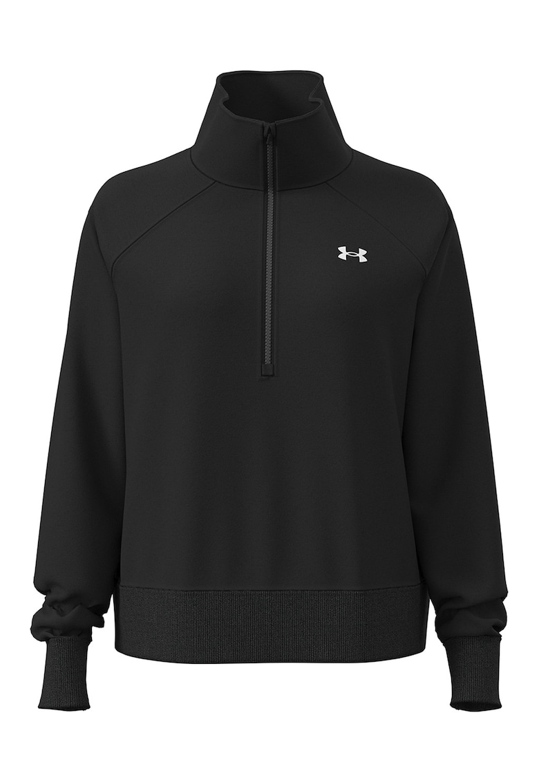 Bluza de trening cu fermoar scurt si maneci raglan