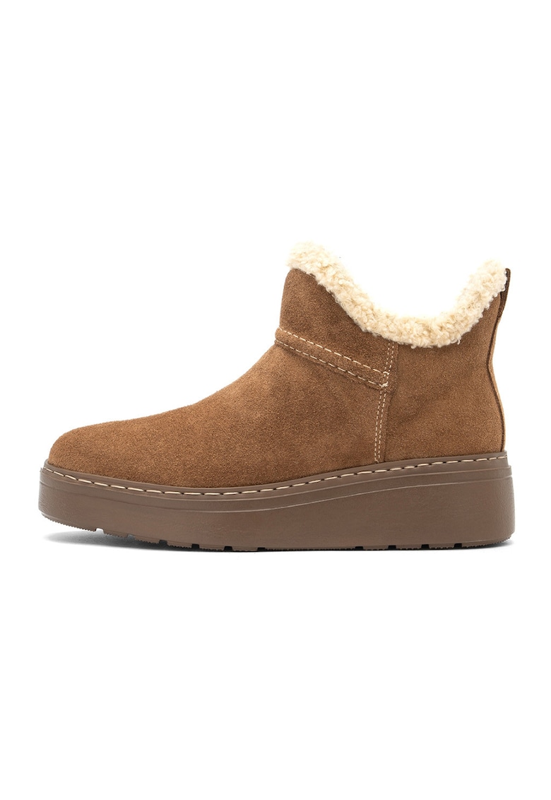 Ghete de piele intoarsa Magda - Caramel