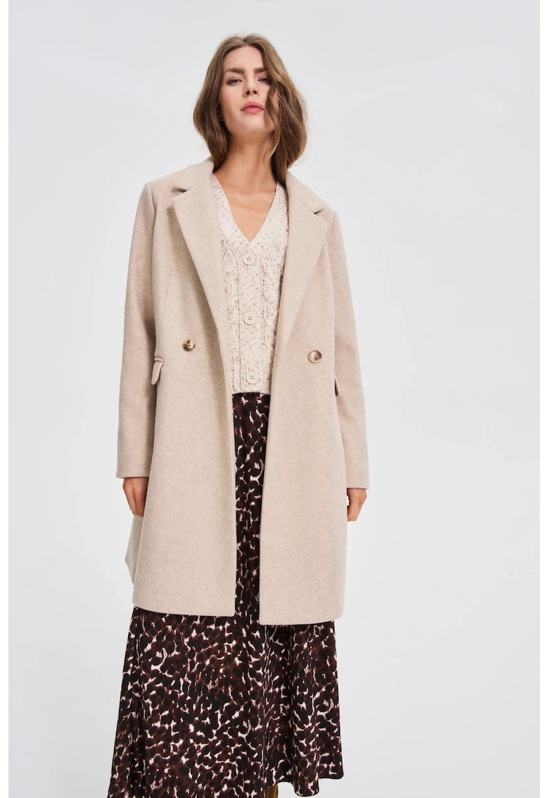 Palton Bej - lungi - Bej