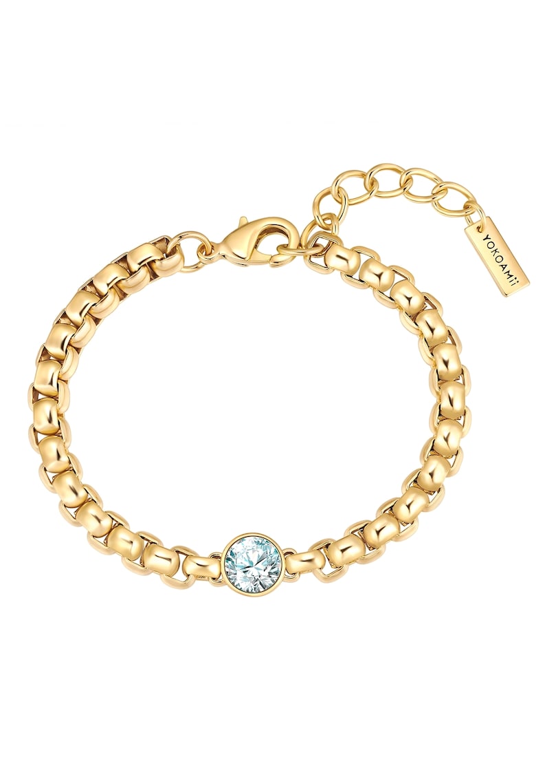 Bratara placata cu aur de 14K si zirconia