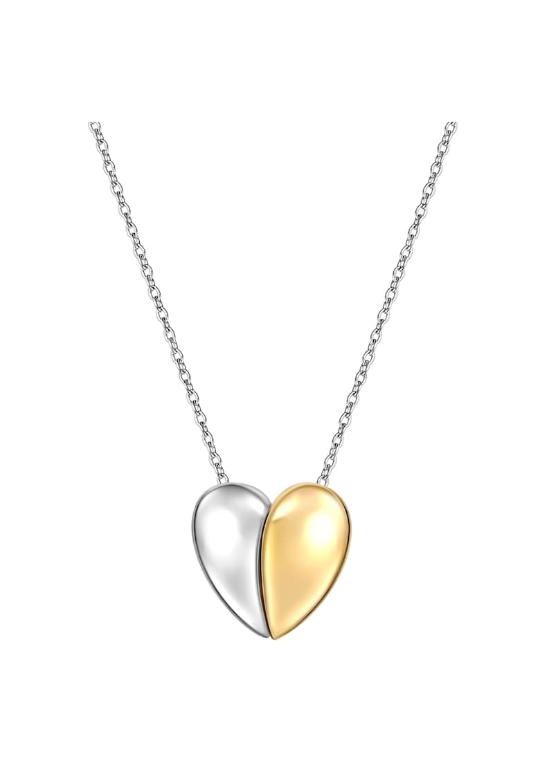 Colier placat cu aur de 14K si pandantiv cu inima