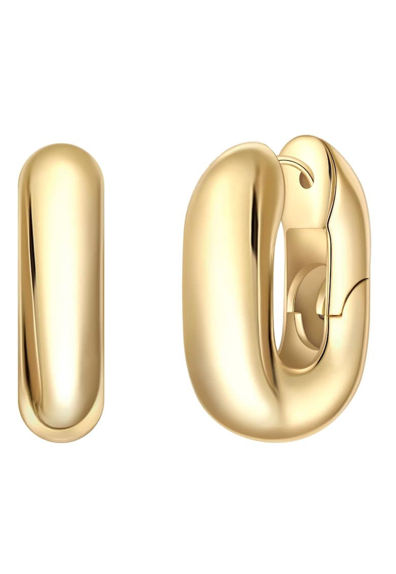 Cercei rotunzi mici placati cu aur de 14K