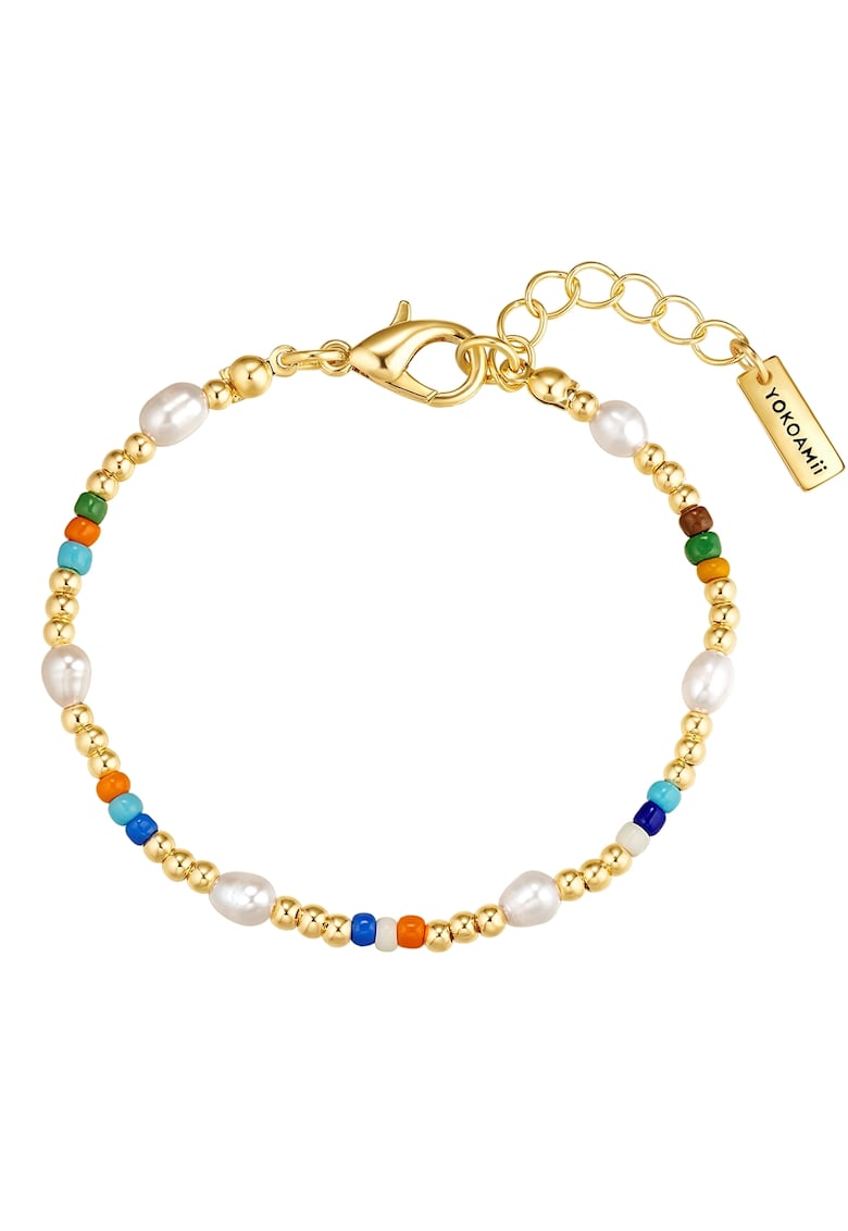 Bratara cu perle de apa dulci si margele miyuki
