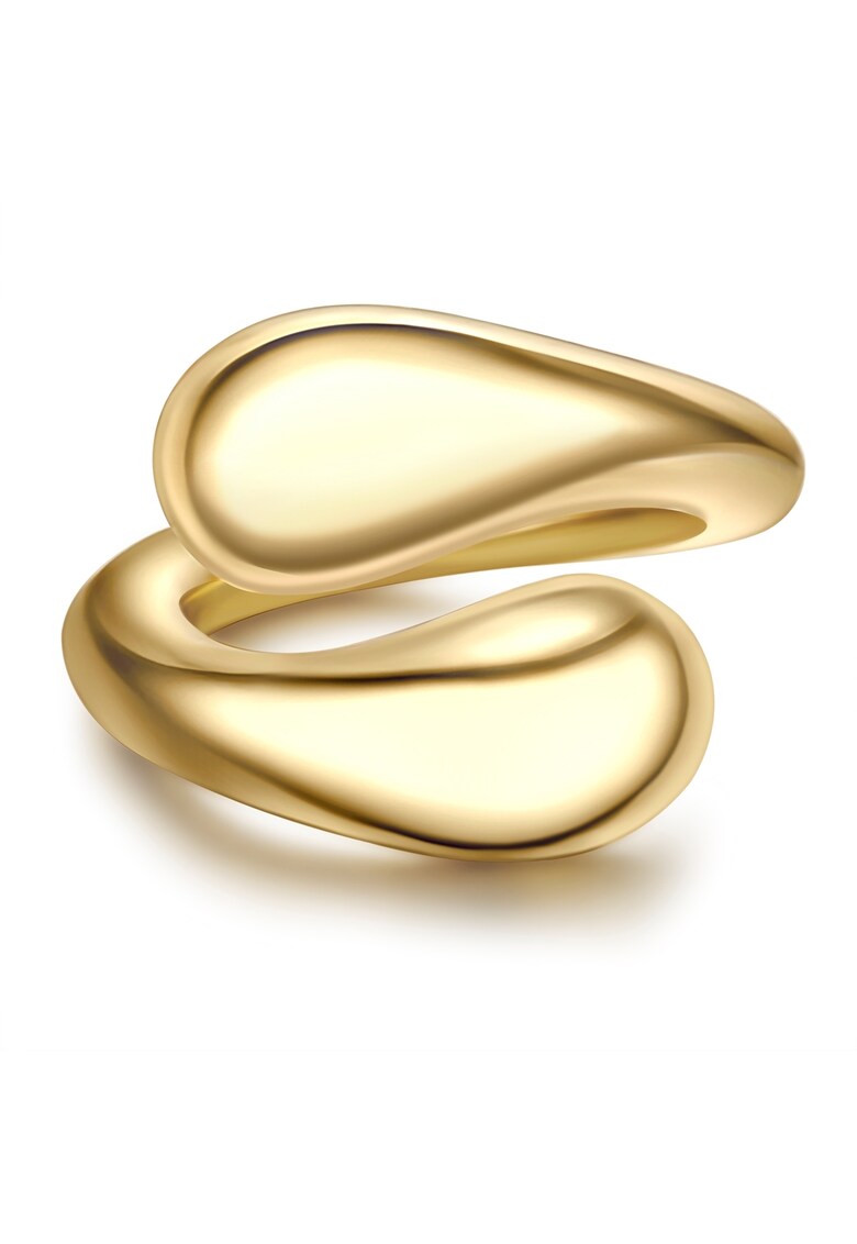 Inel placat cu aur de 14K cu finisaj lucios - Auriu