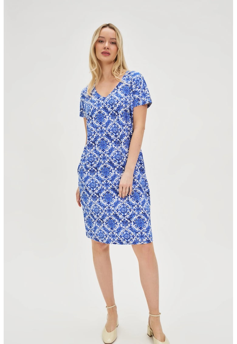 Rochie Albastra Cu Model - BLUE