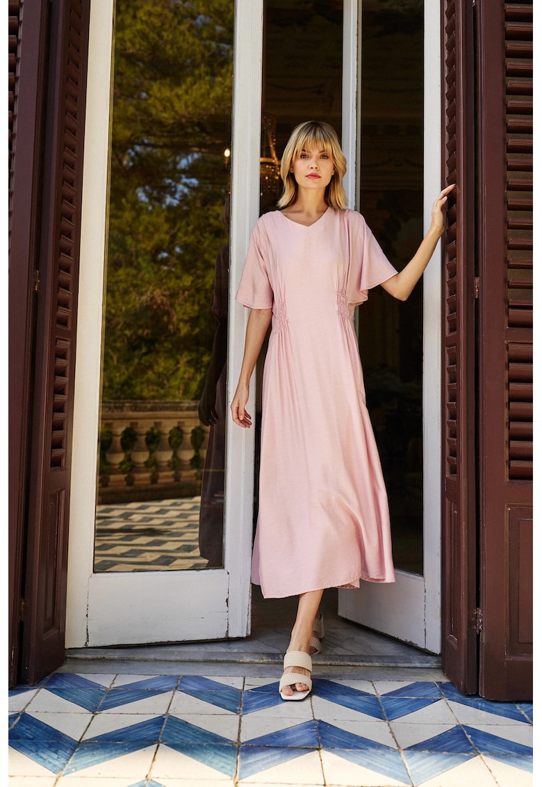 Rochie Midi Roz - Roz